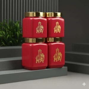 Glass Grocery Container Set — Pack of 4 (700 ml each)