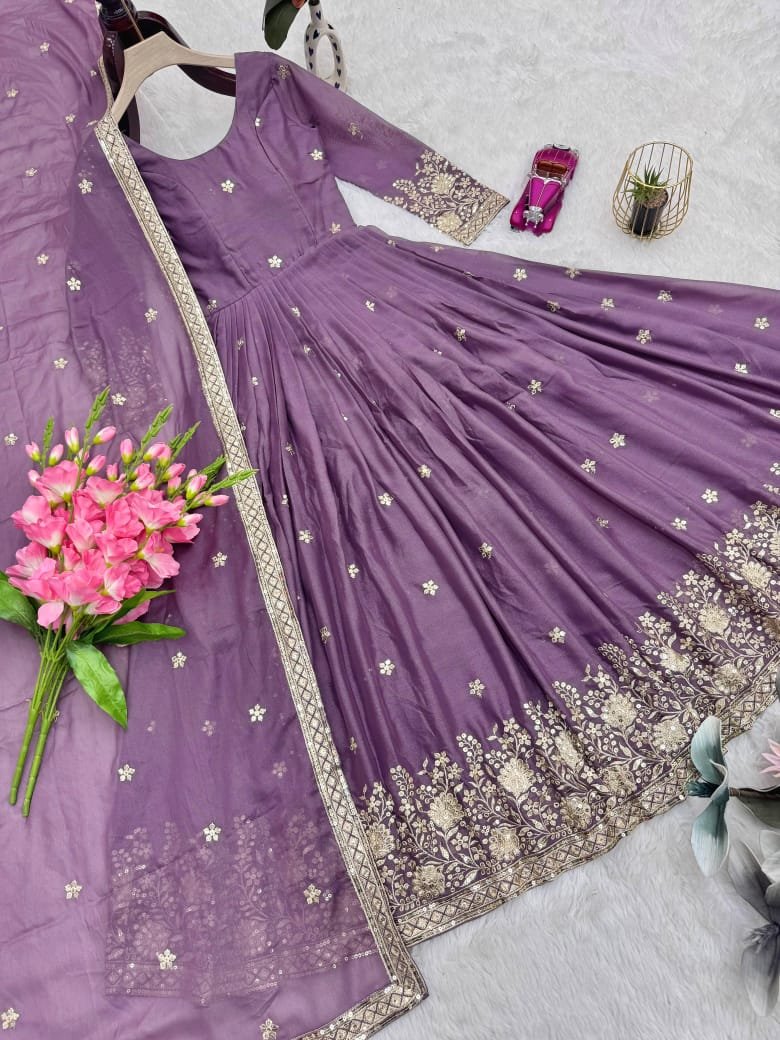 Premium Embroidered Anarkali Suit Set for Women