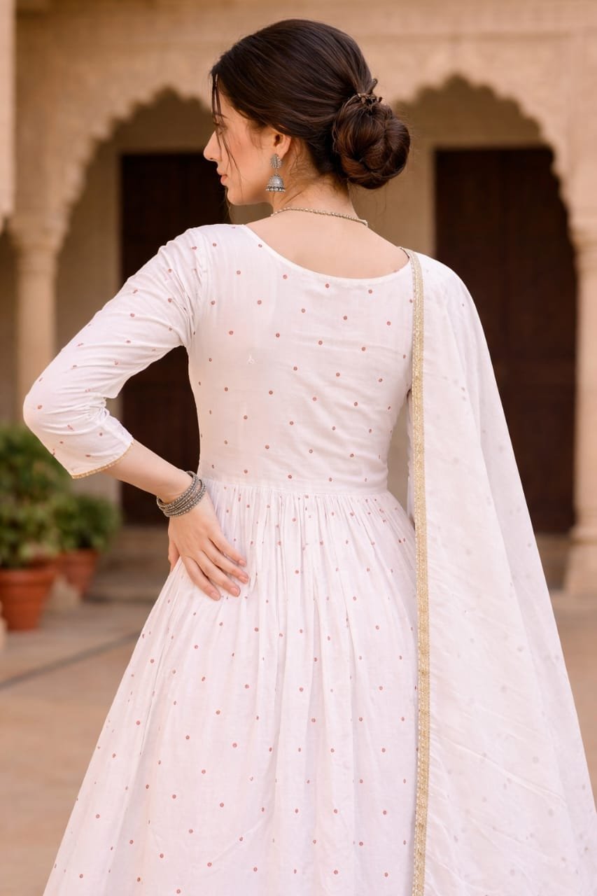 Women’s Embroidered Anarkali Kurta Set with Dupatta