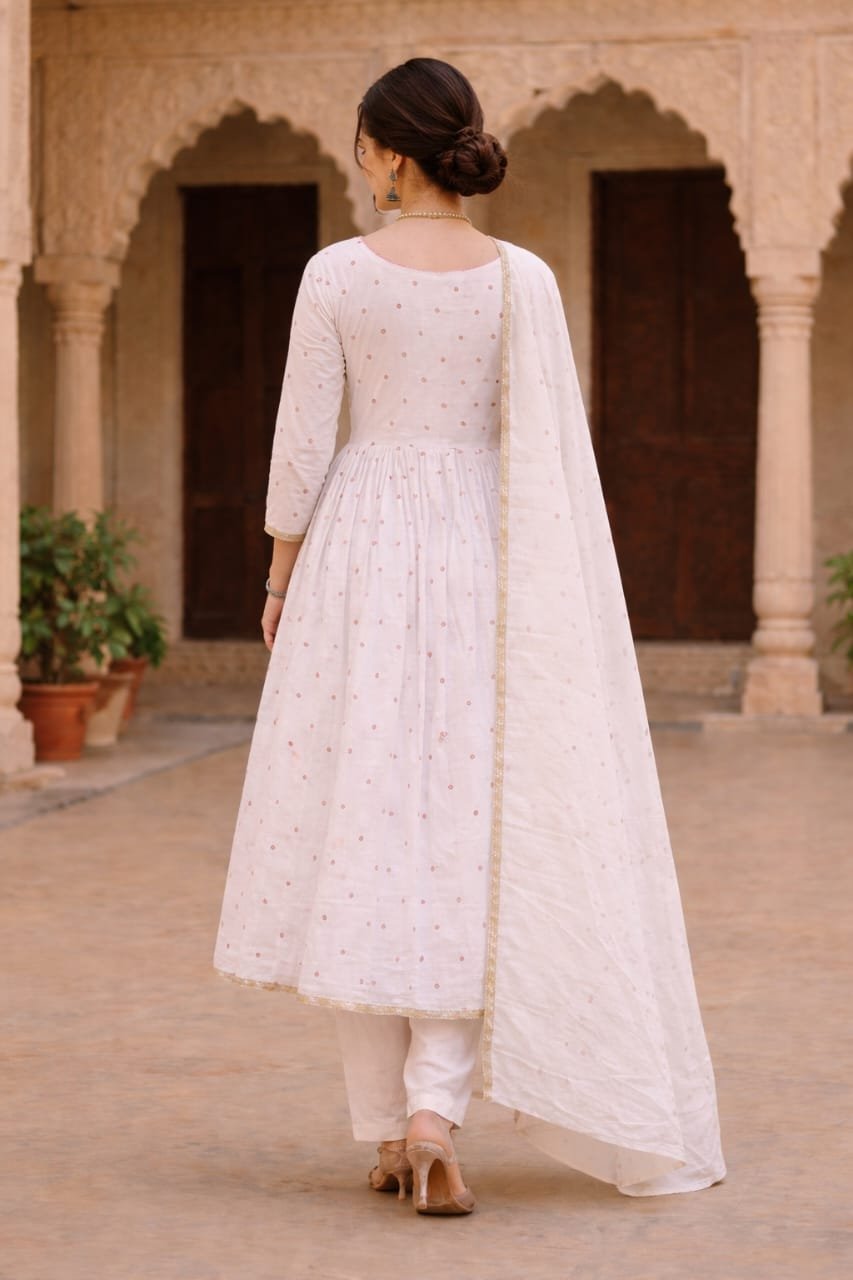 Women’s Embroidered Anarkali Kurta Set with Dupatta