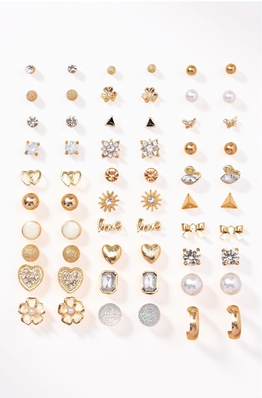 Shining Diva Fashion 30 Pairs Earrings Combo Set for Women