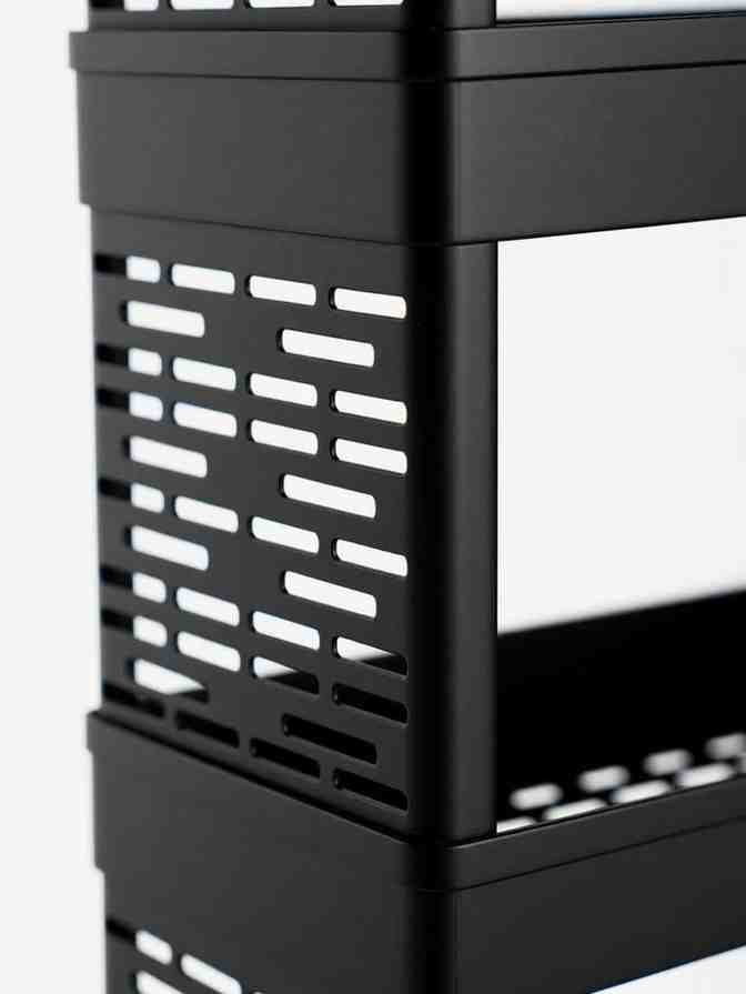 3-Tier Plastic Kitchen Trolley — Rolling Storage Cart