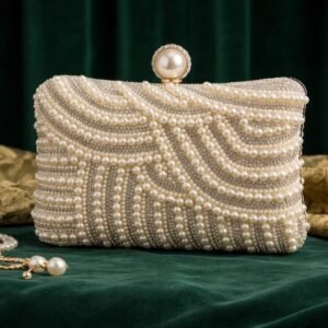 Luxury Pearl Beaded Clutch Handbag for Women