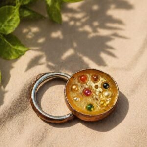 Navratna Gemstone Keychain – 9 Planet Stone