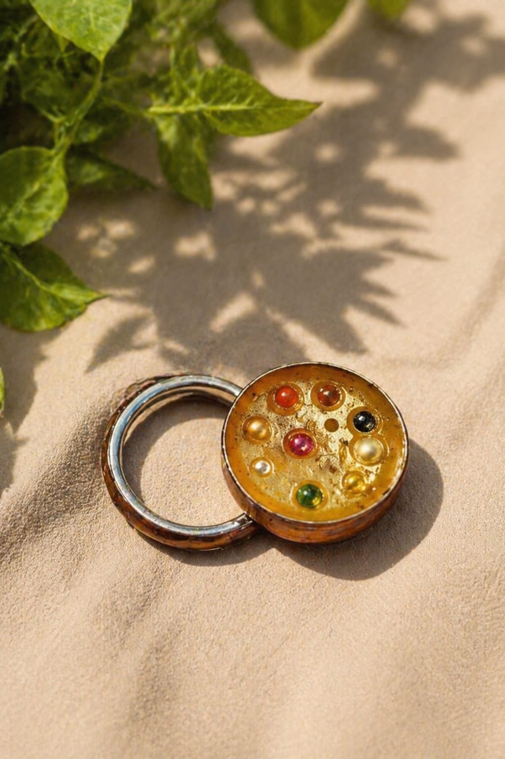 Navratna Gemstone Keychain – 9 Planet Stone