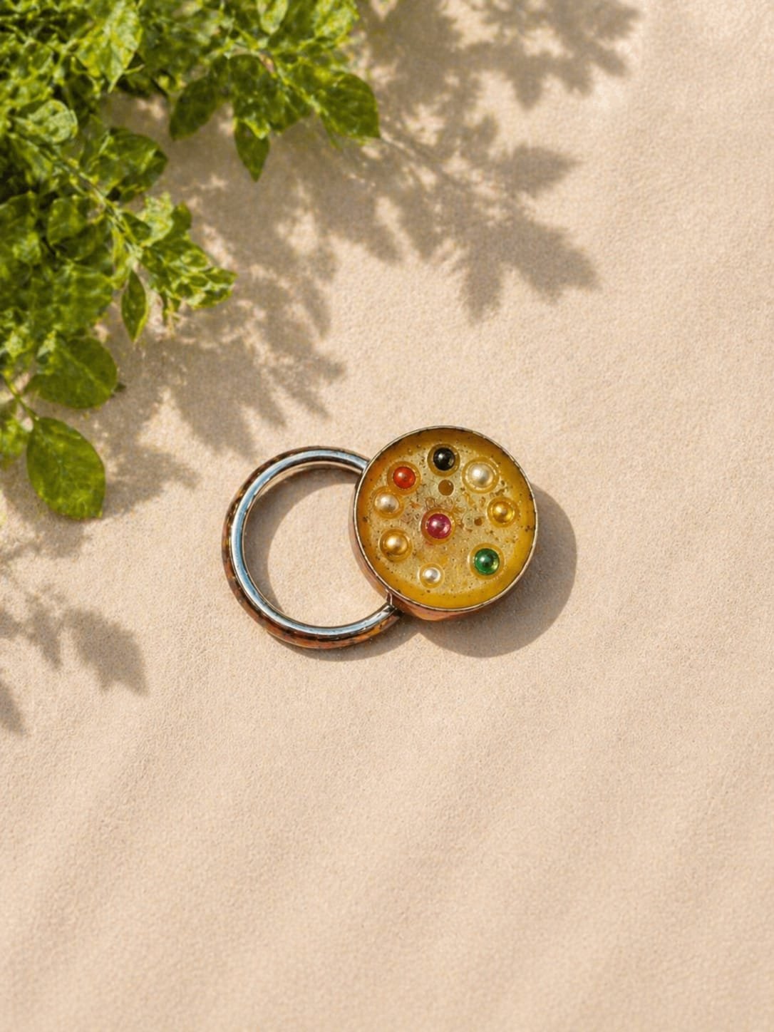 Navratna Gemstone Keychain – 9 Planet Stone