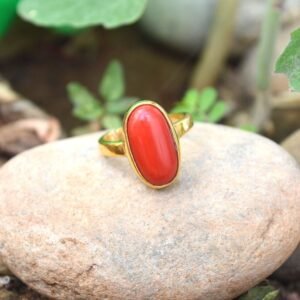 Natural Red Munga Gemstone (Red Coral Stone)